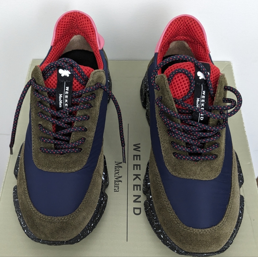 Max Mara Weekend Cigno leather sneakers sz eu36